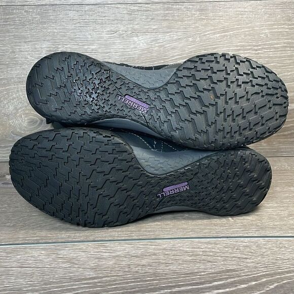 Merrell Albany Sky Women’s Sz 9 Waterproof Black Suede Gray Ankle Winter Boots - Picture 8 of 11